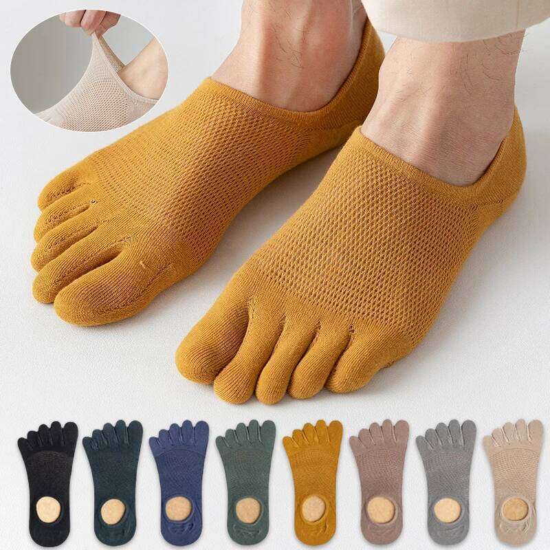 3 Pairs/lot Mens Sweat Novelty Toe Socks Casual Breathable Finger Boat Sock High Quality Sox for Male