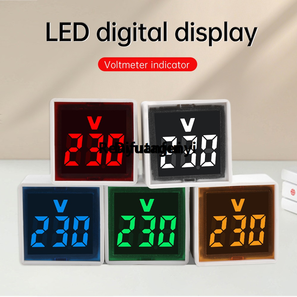Difutagui 30MM Voltmeter Square/Rotundity EU Plug AC 220V LED Digital AC Fifty percent Original discount Voltmeter Indicator Power Line Voltage Test Monitor 50~500V