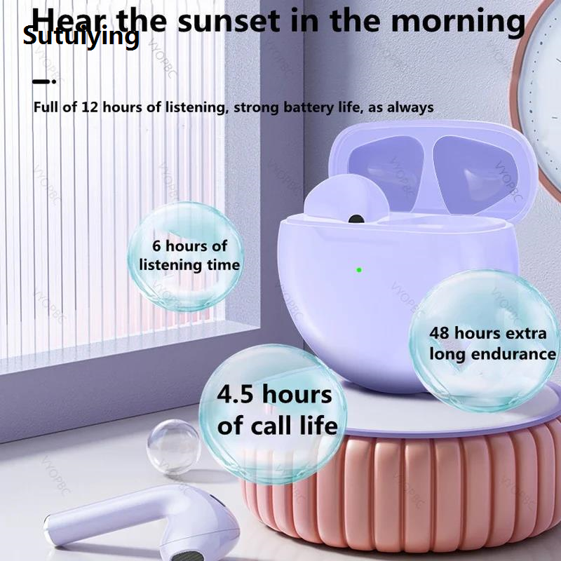 Sutuiying Original Pro6 TWS Touch Control Wireless Headphone Bluetooth 5.0 Fifty percent discount Earphones Sport Earbuds Music Headset For Iphone Xiaomi phones