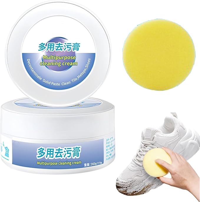 New Multi-Functional Cleaning and Stain Removal Cream, White Shoe Cleaning Cream, 260g (1pcs)