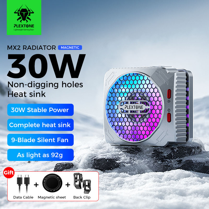 PLEXTONE MX2 Pro Fan VC Liquid Radiator 6Pro Phone Tablet Pad Cooler 30W Magnetic Semiconductor Cooling Cooler