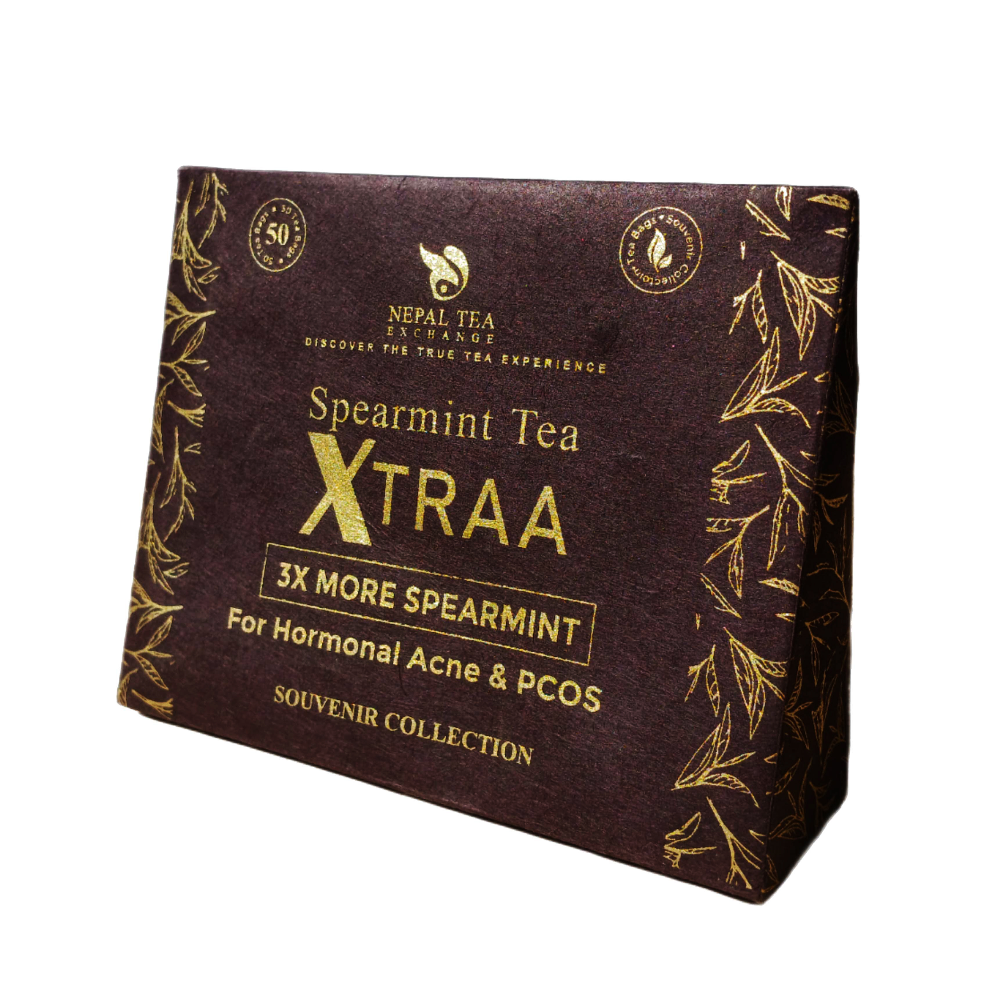 Spearmint Tea XTRAA For Hormonal Balance - 3X More Spearmint, Naturally Uplifting - Black Tea & Spearmint Blend - Souvenir Collection - Nepal Tea Exchange - image 1