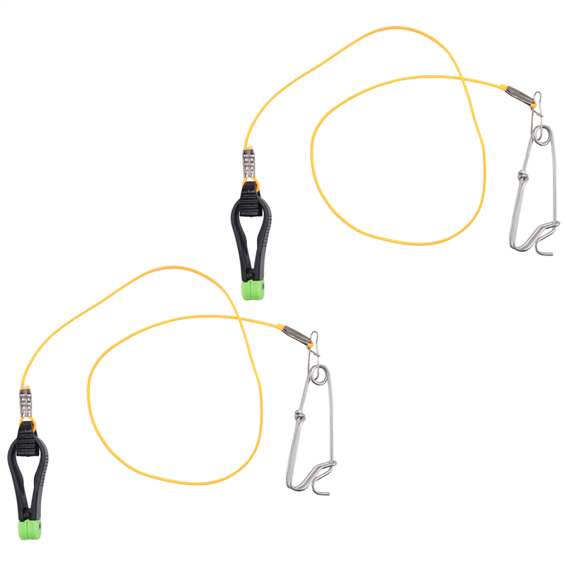 NAMUNY 2 Pcs Plus Line Release, 17 Inches Downrigger Release Stacker Clip Fishing Leader with Longline Snap Clips