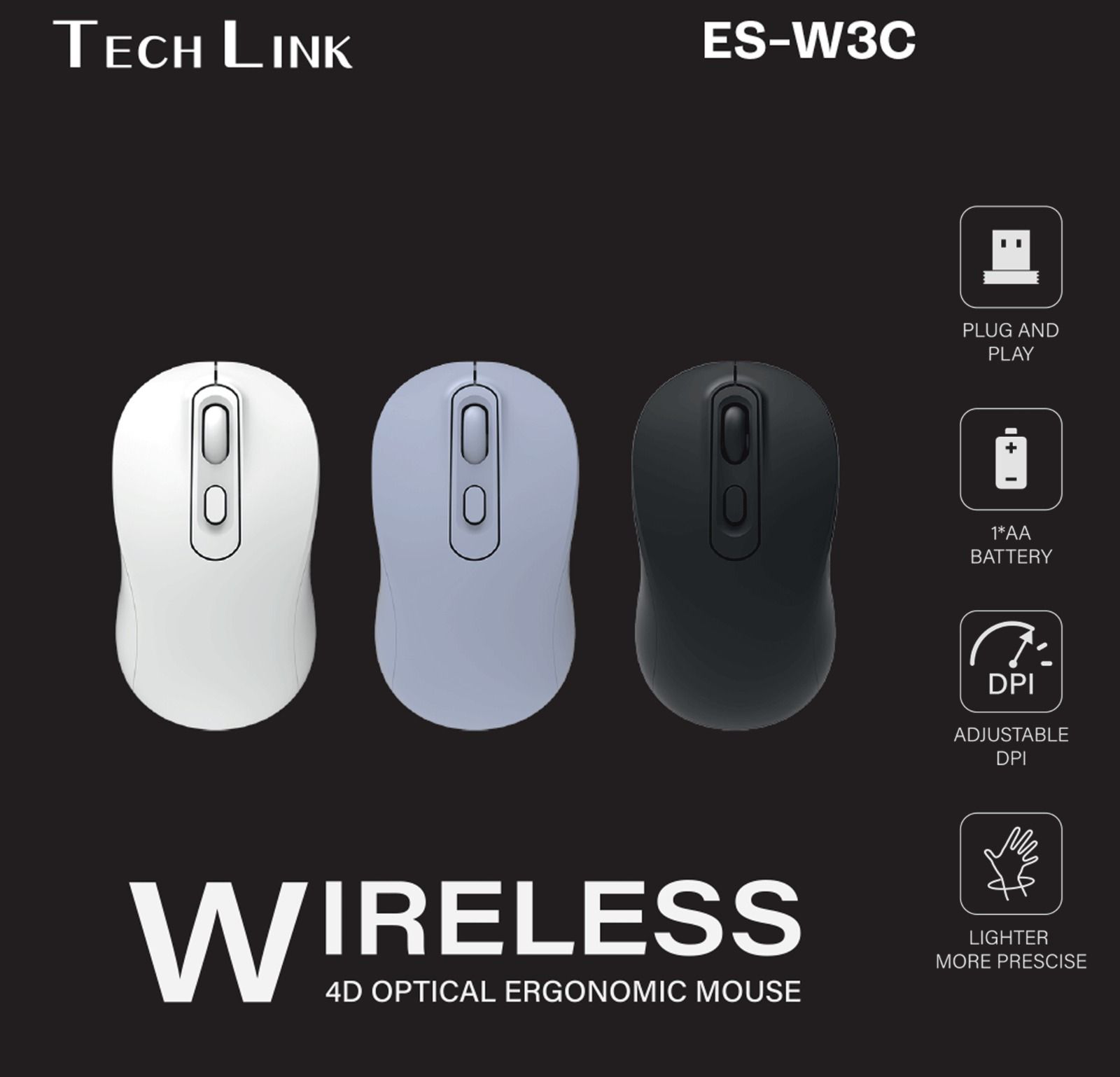Tech link ES W3C 4D 2.4GHZ Wireless Mouse