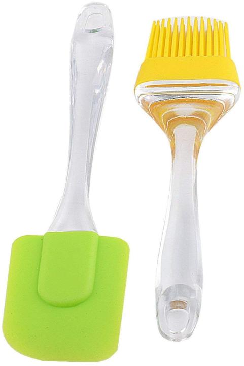 Japanese Silicone Brush and Spatula Set, 2-Pieces
