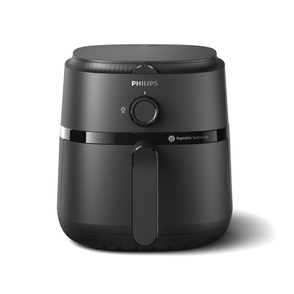 Philips Air Fryer NA120/00, 1500 Watt, 4.2 Liter, With Rapid Air Technology (Black)