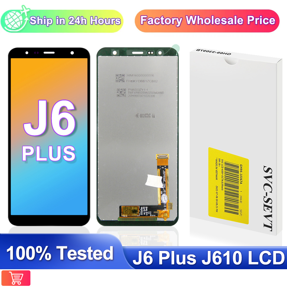 New specials Amoled 6.0'' LCD For Samsung Galaxy J6+ J610 SM-J610F J610FN Display LCD Screen eplacement for Samsung J6 Plus display screen