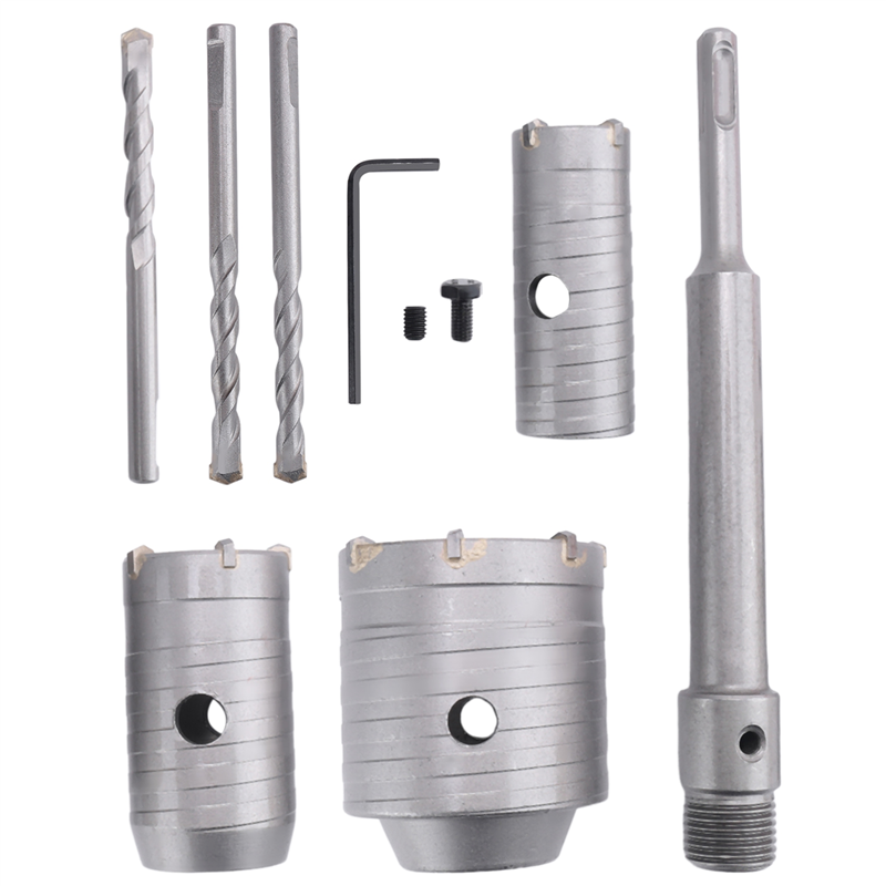 OUMERY SDS Plus Electric Drill Bit Wall Hole Opener Suit Hollow Brick Wall Concrete Air Conditioning Water Pipe Hole Driller