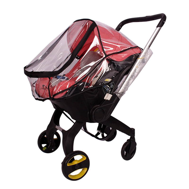 Baby Carriage Rain Cover Breathable Double Zipper Windproof Rain Cover Stroller Raincoat Baby Seat Travel Parts