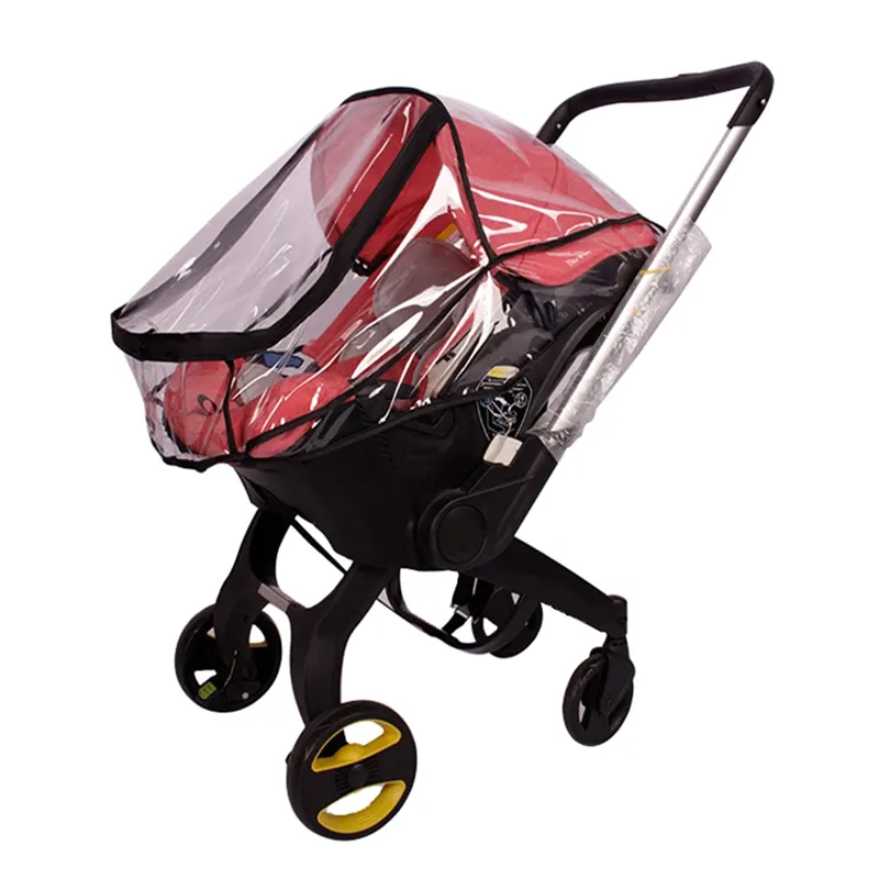Baby Carriage Rain Cover Breathable Double Zipper Windproof Rain Cover Stroller Raincoat Baby Seat Travel Parts