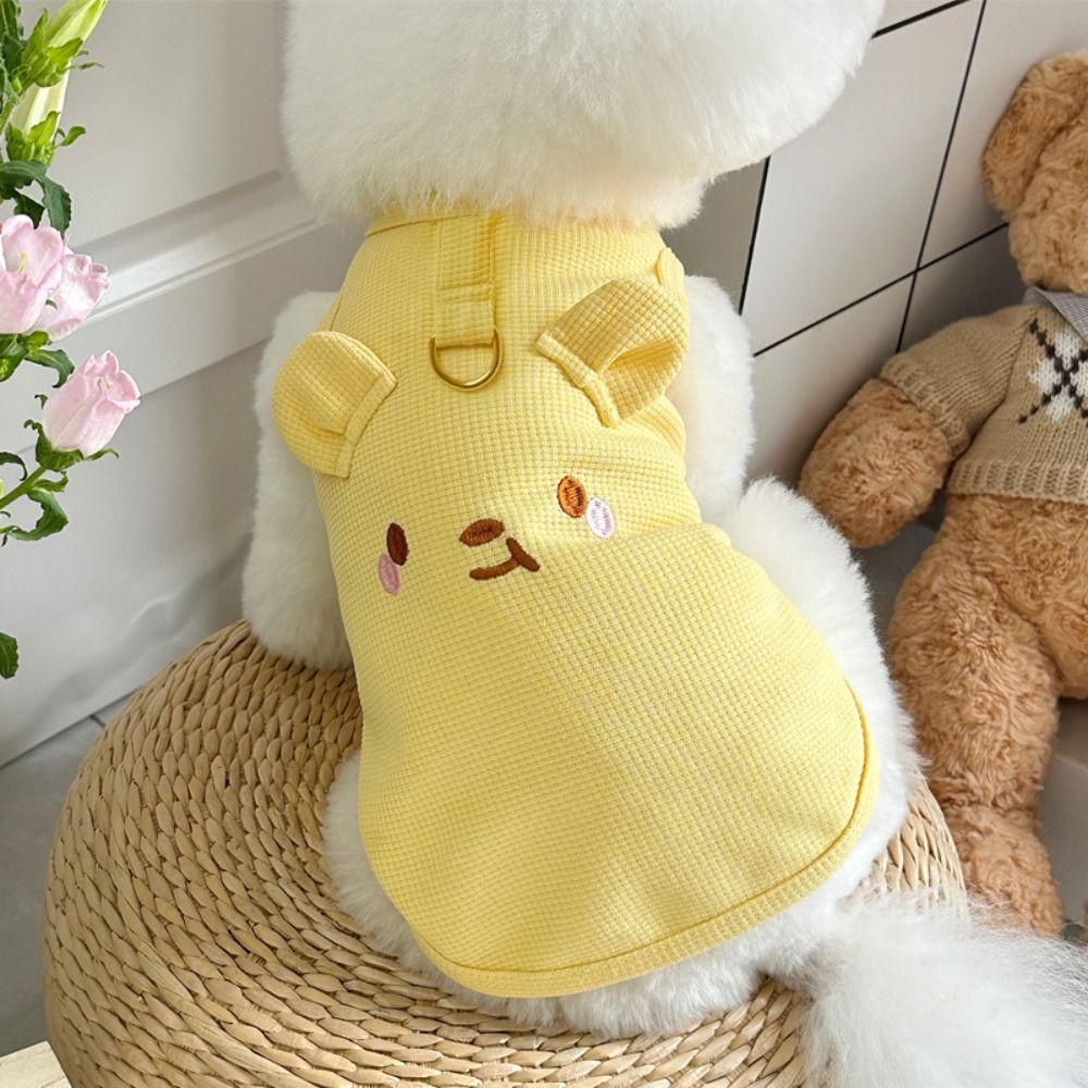 Bulldogs Elastic Spring Dog Vest Cartoon Cute Dog Coat Soft Pet Clothes Cat