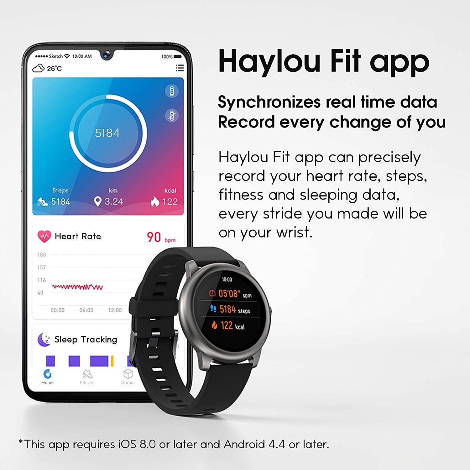 Linman Haylou Solar Smart Watch for Apple iOS iPhone and Android Phones for Men and Woman, Health an2025 New d Fitness Tracker Smartwatch with Heart Rate Monitor, LS05, 46mm Xiaomi Youpin Global Version