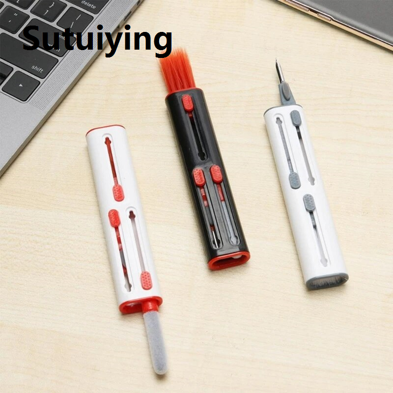 Sutuiying multi cleaning pen Multi-functional Cleaner Portable Earbuds Cleaning Pen Brush Headphone Charging Box Screen Cleaning ToolTool Sets