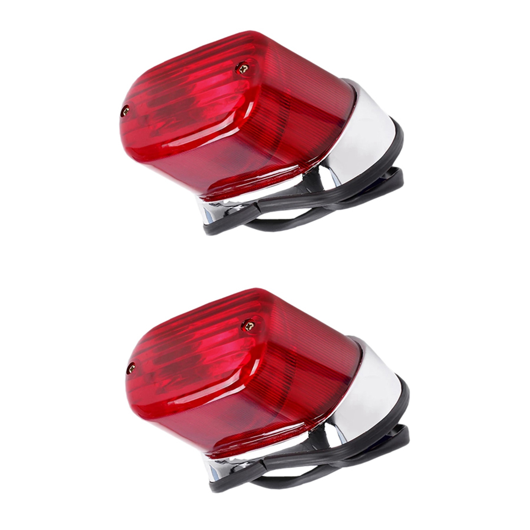 2X Motorcycle Tail Brake Light ABS Red Motorbike Rear Indicator Stop Lamp for Virago XV250 XV400