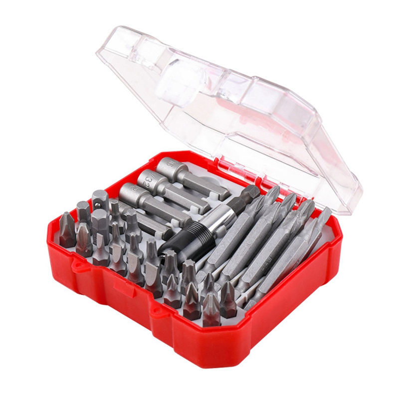 34Pcs Ratchet Screwdriver Batch Combination Plum Triangle Special-Shaped Screwdriver Home Set Box Easy Install