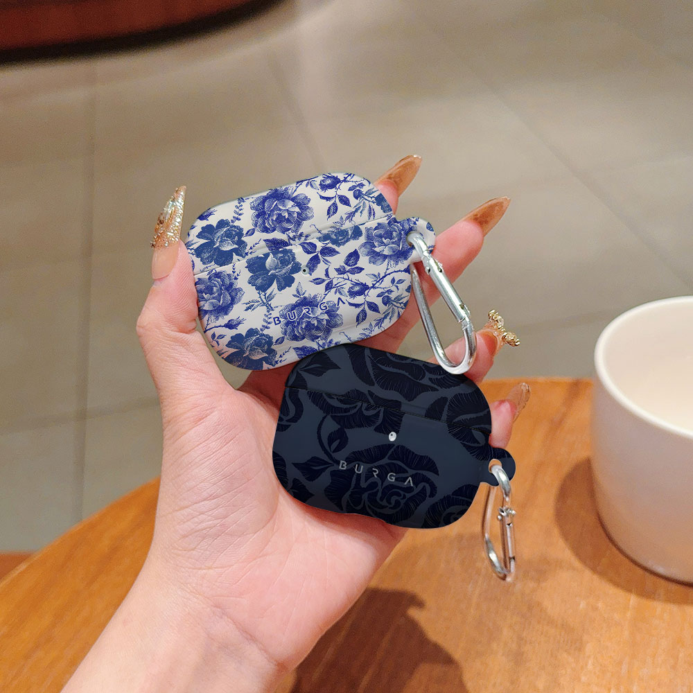 NEW With Pro2 Pro 43 in set of burga glossy shockproof and luxury blue High Quality green pink flower rigid headphones for AirPods 12 metal hook