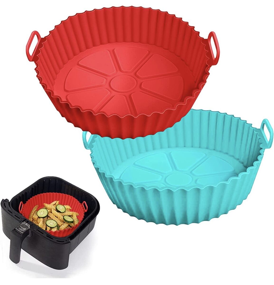 Round Silicon Air Fryer Liner - Non-Stick, Reusable & Heat Resistant Accessory for Healthy Cooking in Nepal