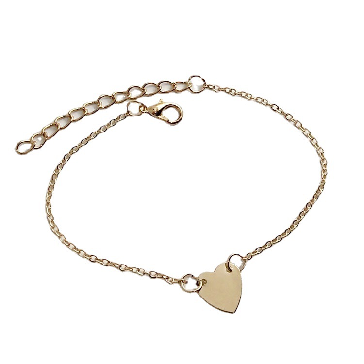 【New Arrivals】Europe and the United States foreign trade popular foot ornaments love heart-shaped anklet women's wholesale
