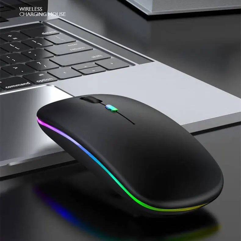 Rechargeable Bluetooth Mouse Silent Luminous Wireless Mouse For Computer Laptop Work
