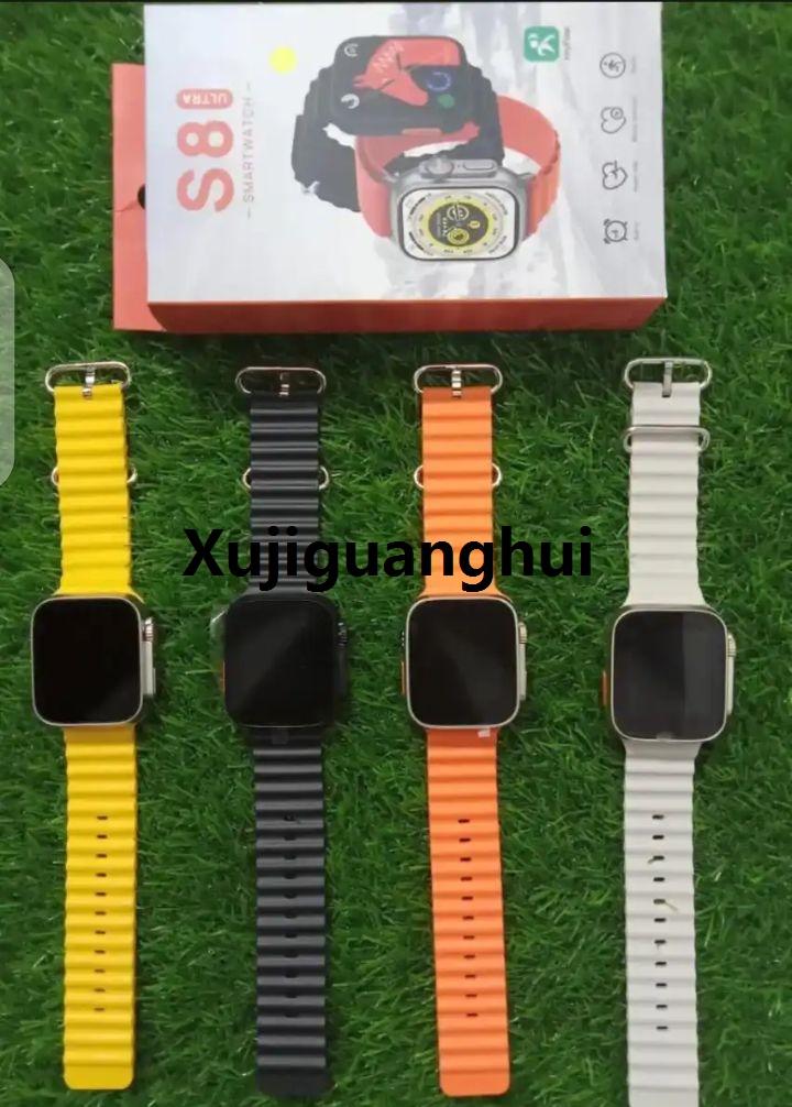 Xujiguanghui S8 Ultra Smart Watch Men Women Bluetooth Calls Ultra Series 8 Smartwatch Temperature Measuring Health Monitoring Fitness Bracelet 1.44 Inch HD Screen With Wireless Charging