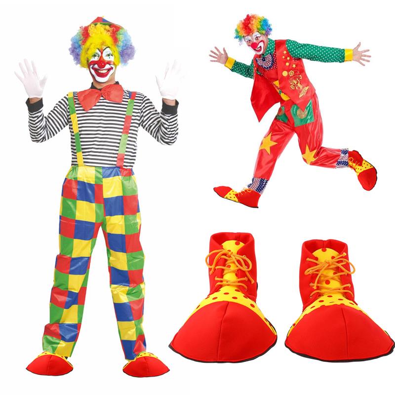Zhitian Luxury 1 Pair Halloween Party Cosplay Costume Clown Shoes Clown Giant Shoes Circus Performance Costume Prop Circus Clown Shoes Dress Up