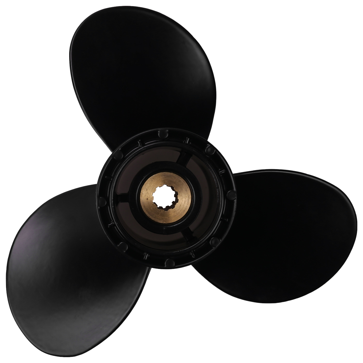 Propeller For 8-20Hp 9 1/4 X 9 Aluminum Alloy 3 Blade Black