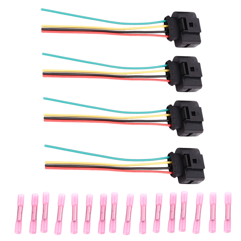 NAMUNY 4 Pack Ignition Coil Connector Plug Harness for A4 1.8T, 2.0T, 2.5L, 3.2L, 4.2L Ignition Coil Harness