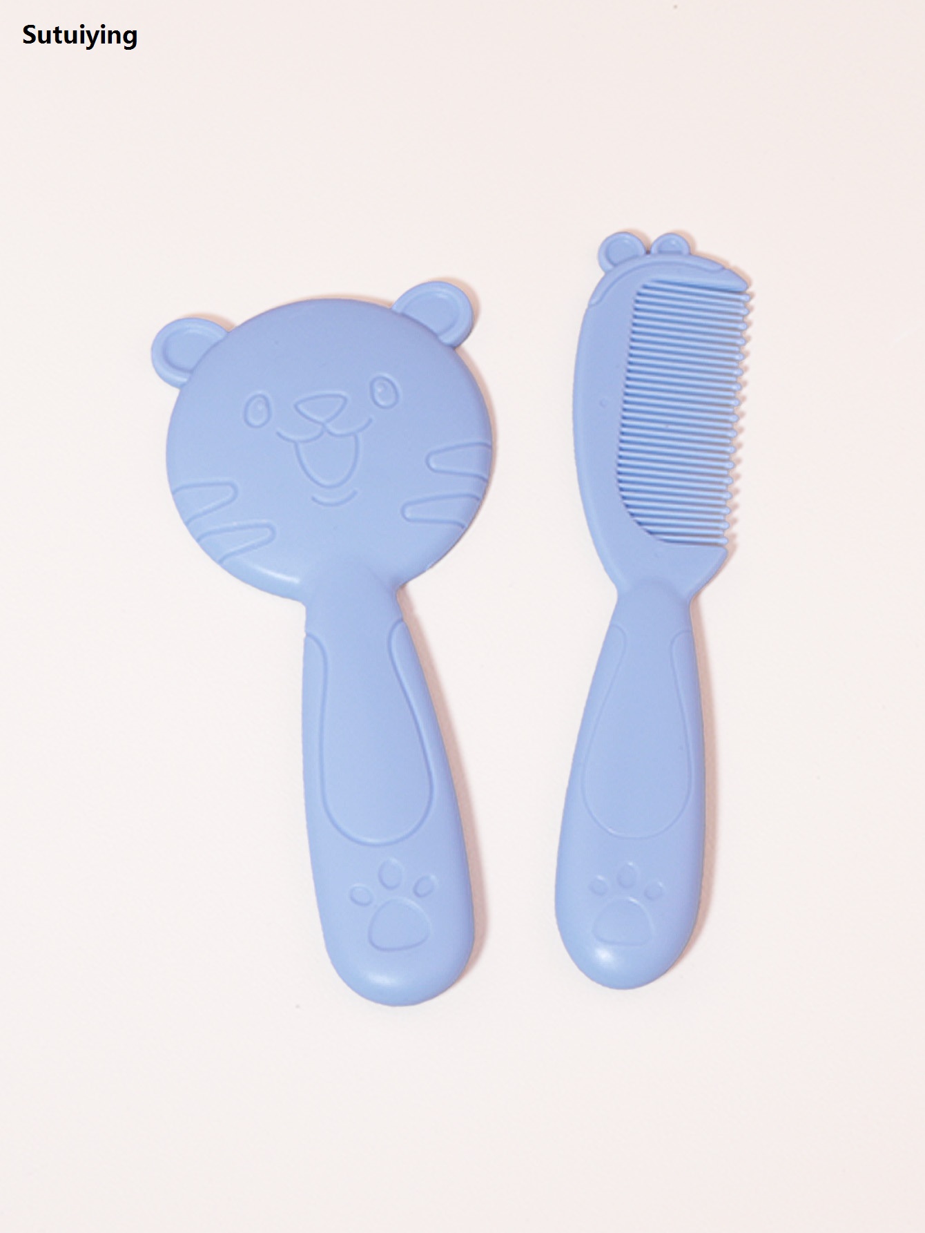 Sutuiying Two piece mirror comb set, handheld makeup mirror with comb, 【2025 Version】 cute style handheld mirror comb, suitable for girls to use