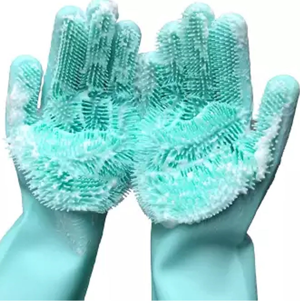 Magic Silicone Dish Washing Glove, Cleaning Gloves ( 1 Pair)