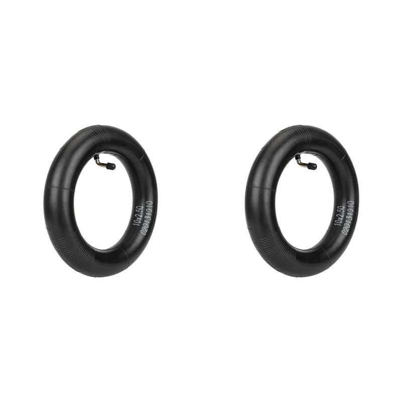 NAMUNY 2 Pcs 10X2.5 Inner Tube 90 Degree Valve for Zero 10X/VSETT Electric Scooter 10 Inch Curved 90 Degree Inner Tube