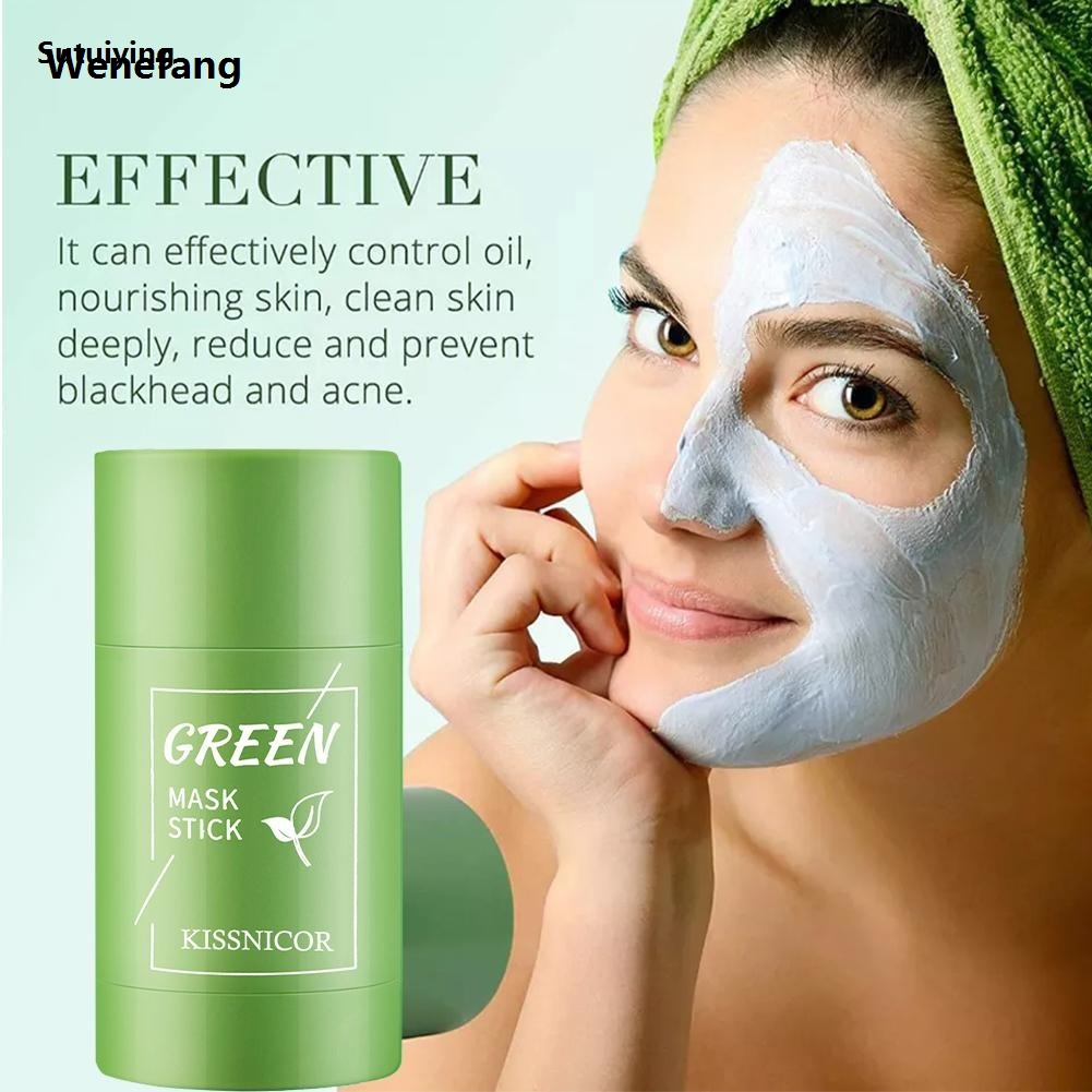 Wenefang Sutuiying Face Clean Mask Green Tea Cleansing Stick Mask Smear Acne Shrink Hot Selling 2025 New Blackhead Moisturizing Deep Cleansing Mask Film 40g Pores