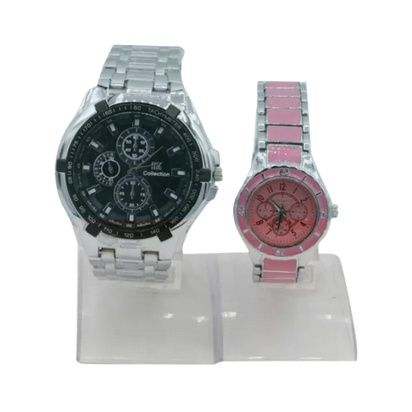 4 Round Shape Fashionable Couple Watch For Unisex