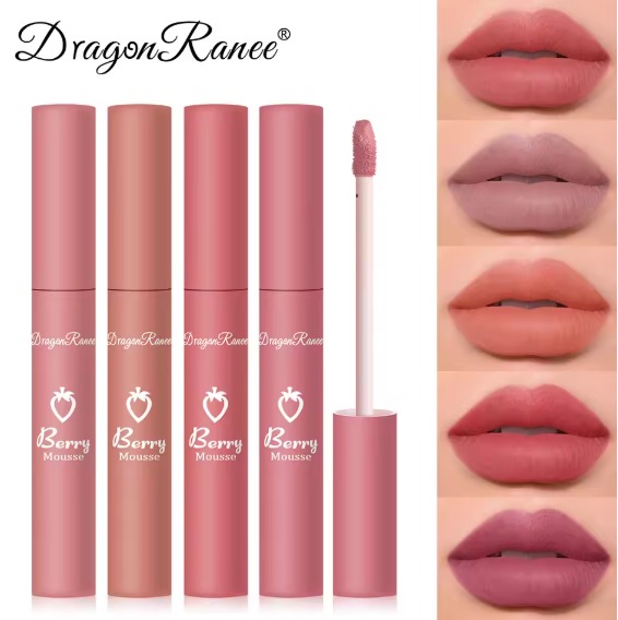 1 Piece Dragon Ranee Velvet Matte Lip Gloss - 12 Shades, Waterproof, Moisturizing & Smudge-Proof Lip Color (5ml) By Buy4FreeShip