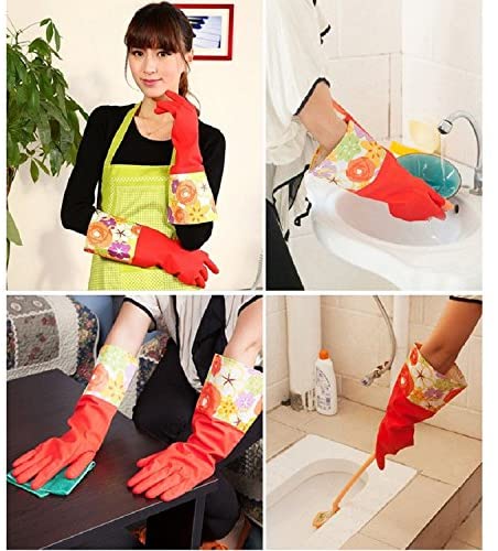 Dishwashing Gloves Kitchen Durable For Winter/Warm Housework Pack of 1 Pair Cleaning Gloves