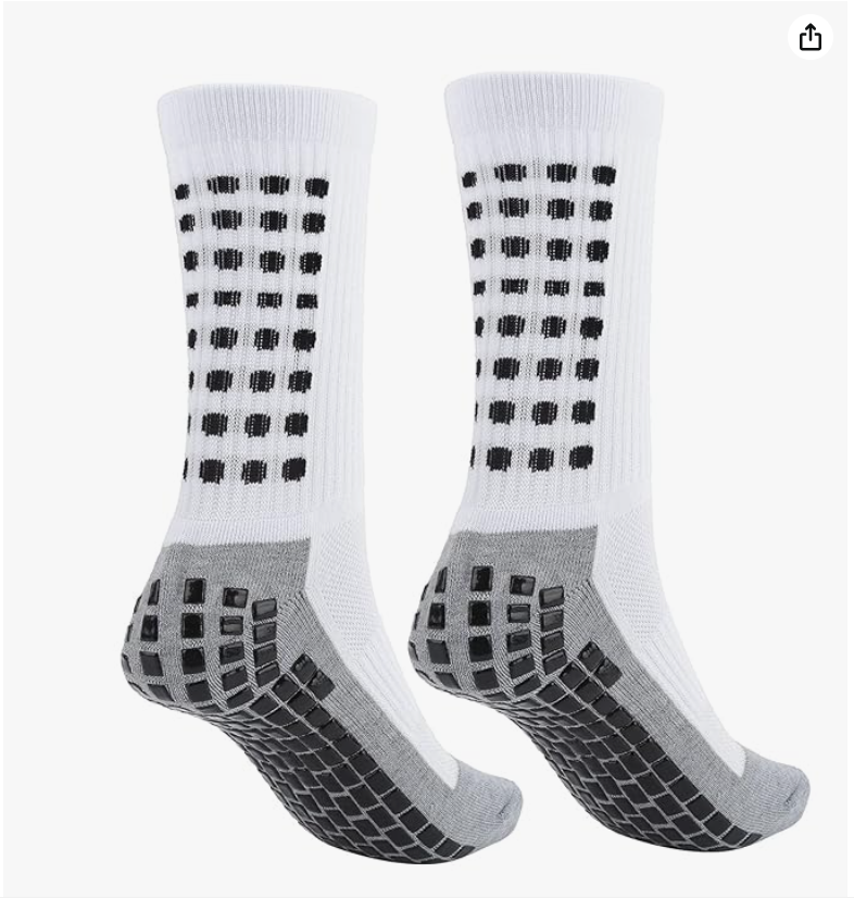 Permanent Rubber Grip Socks for Men, Grip Socks Football Socks Anti-slip Sports Socks for Football Basketball Soccer Volleyball Yoga Running Trekking Hiking