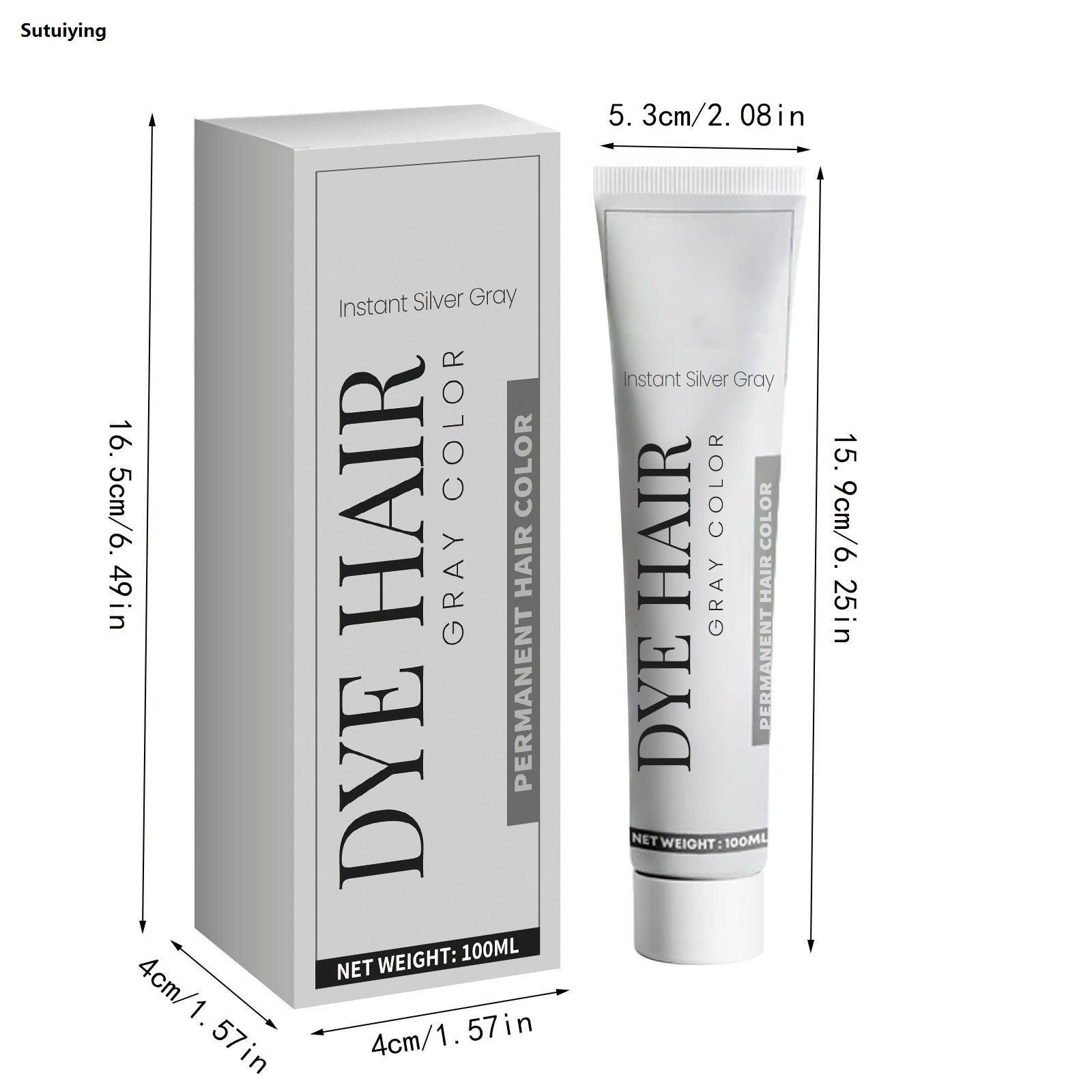 Sutuiying Gray Hair Does Not Damage The Hair Natural New style Hair Color Long-lasting Hair Care Agent