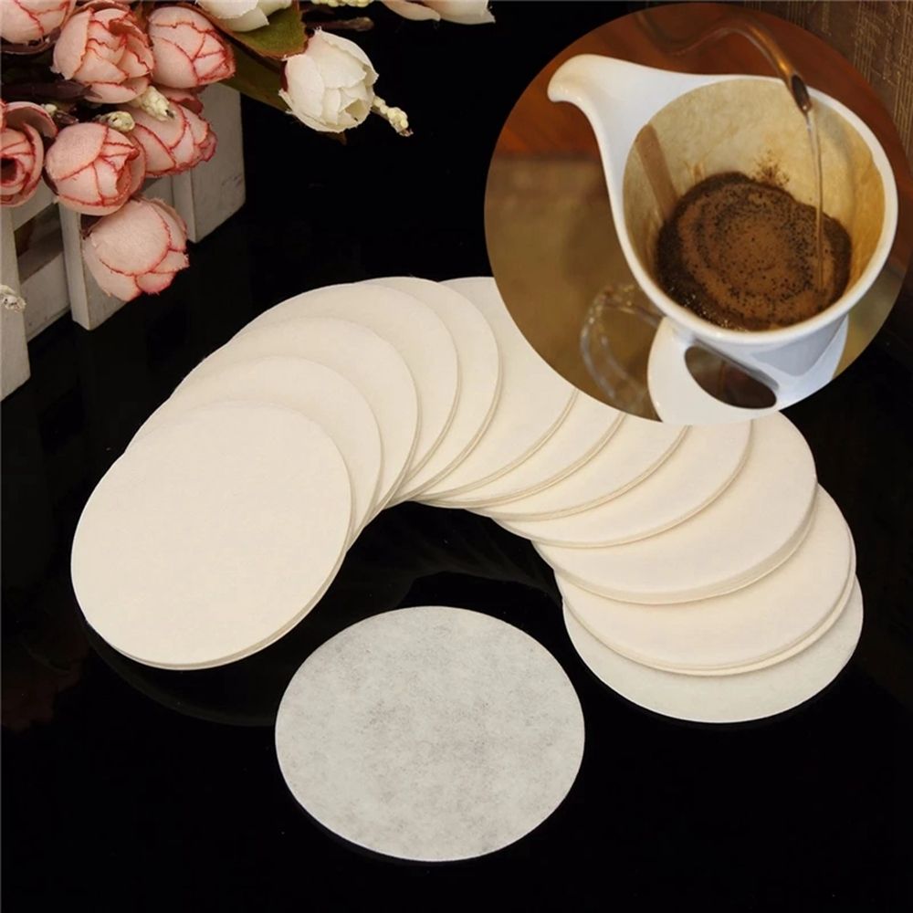 Per Pack 100Pcs Espresso Dripper Moka Pot Coffee Filter Paper Cafe Strainer Paper Filtration Tool Coffee Maker Accessories