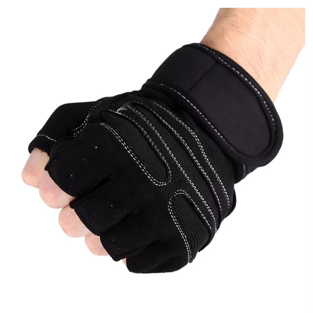 Half Finger Gym Gloves - Adjustable Weightlifting & Workout Gloves for Men and Women