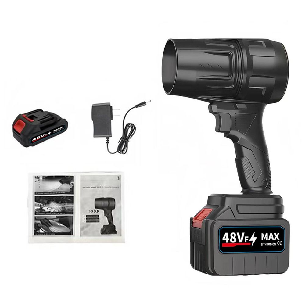 Durable 21V Handheld Air Blower High Power Leaf Blower Turbo Fan Strong Blowing Stepless Speed Handheld Jet Fan Outdoor