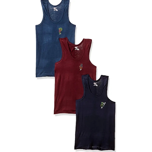 Amul Comfy Multicolor Vest For Kids (Pack of 3) (Color May Vary)
