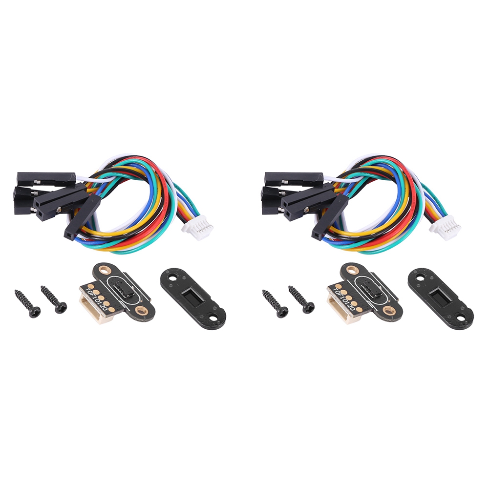 JINMY 2X Range Sensor Module 10-180cm Distance Sensor Tof10120 Distance Sensor Uart I2C Output 3-5V Rs232 Interface