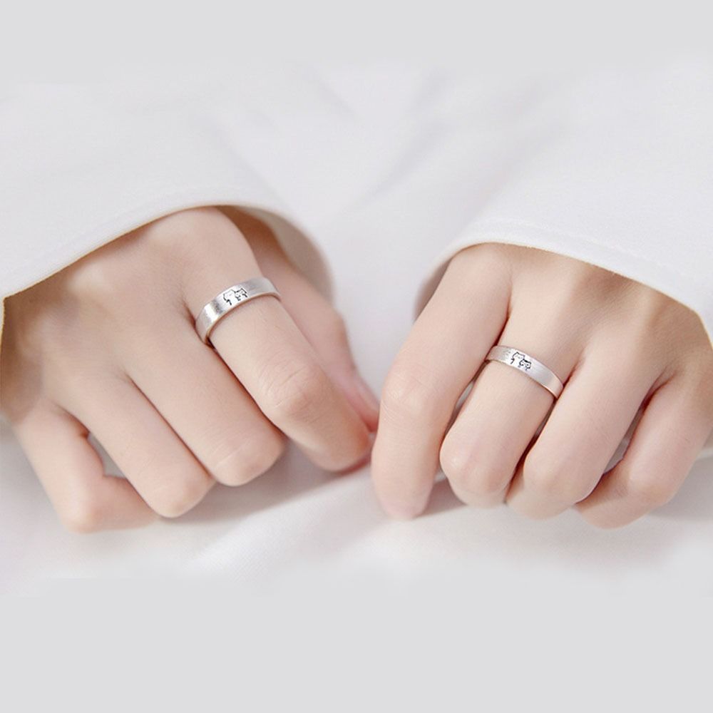 Hand Accessories For Women Men Gift Adjustable Kitten Lovely Valentine's Day Trendy Rings Set Romantic Jewlery Cat Finger Ring Couple Open Rings Kroean Ring