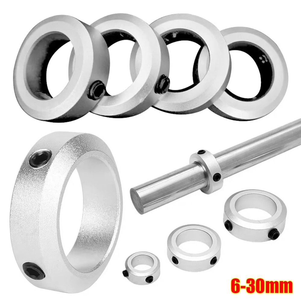 1Pcs New Aluminum Alloy Fixed Locking Limit Ring Stop Screw Type 6-30mm Diameter Shaft Collar with Screws Retainer Locator Retaining Ring