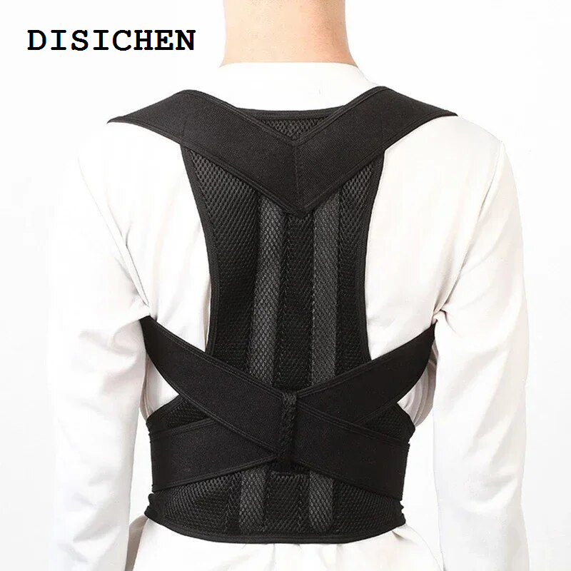 DISICHEN Hot Selling Equipment Shoulder Office Correction Neck Postura Adjustable Home Man Corrector Support Training Belt Posture Brace BackHats Caps