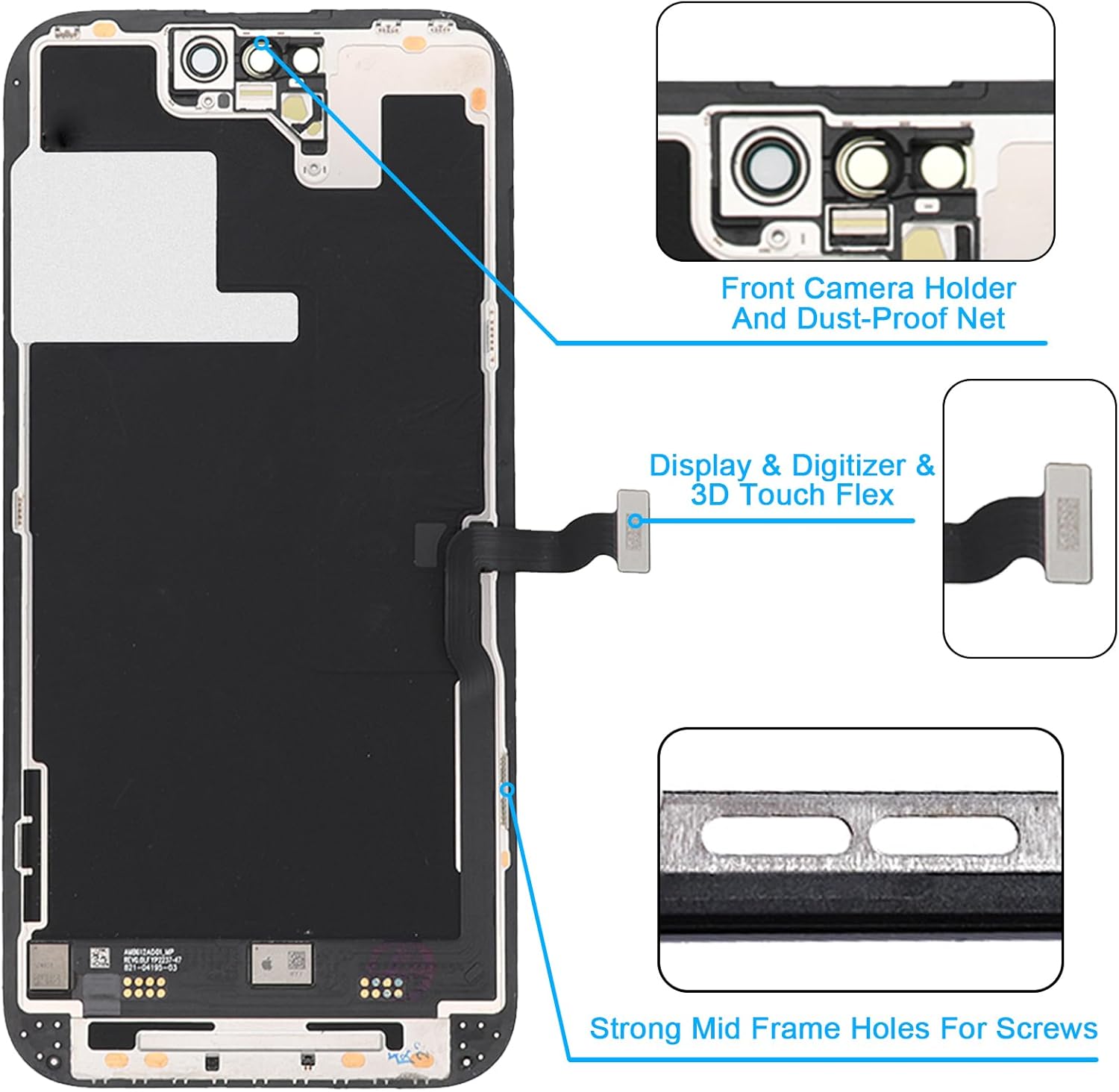 HOT 100% Tested Premium LCD For IPhone 14 Pro Display Touch With 3D Touch Screen Replacement Factory Display A2890 A2650 A2889 A2892