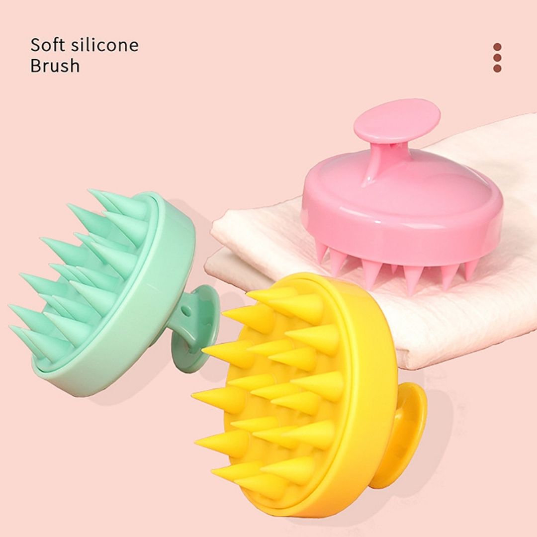 Multicolor Scalp Massage Brush - NepLiving Silicone Hair Cleaner