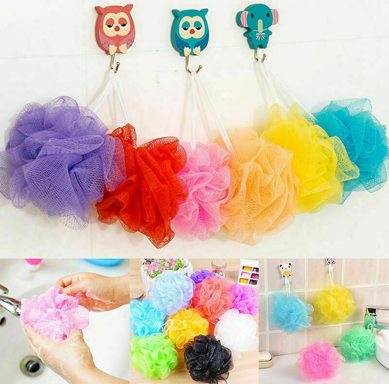Exfoliating Bath Shower Mesh Ball Scrubber Sponge - Color May Vary