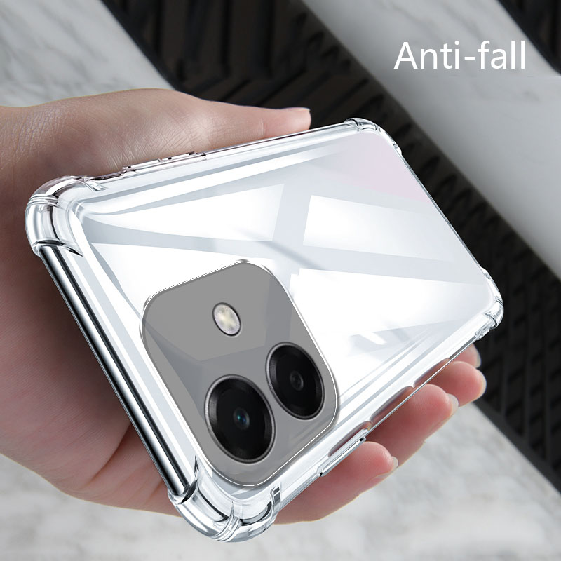 Sroof Casing For OPPO A3X Couple Shockproof phone case Four Corner Anti Fall Skin Friendly Shell Soft Phone Back Cover