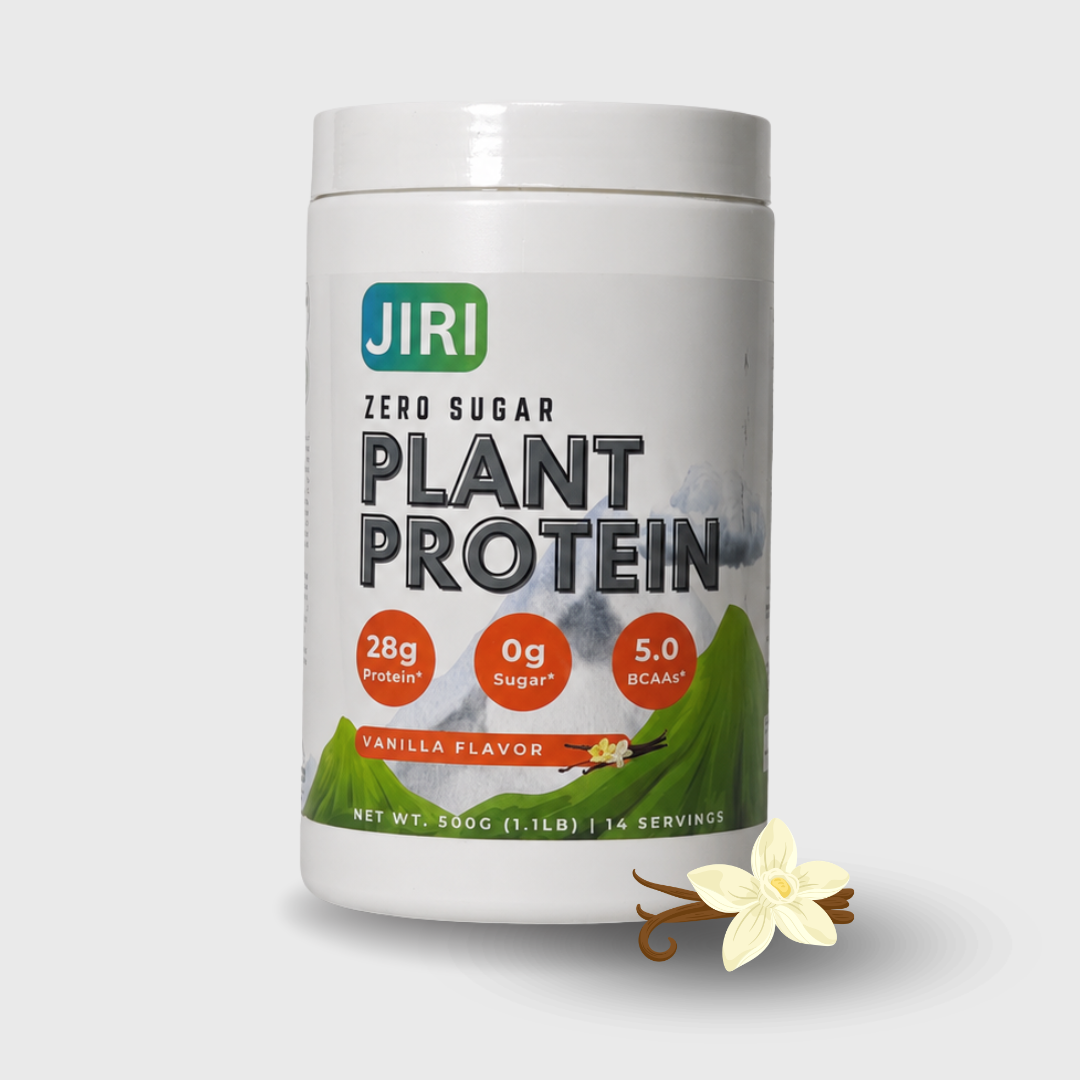 Jiri Nutrition Zero Sugar Plant Protein 500g - Vanilla Flavor Vegan Plant Protein