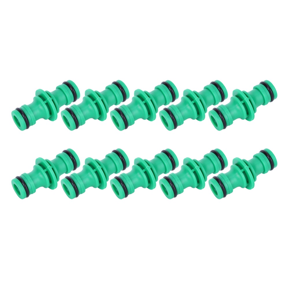 10 PCS Durable Easy To Install Hose Connector Green Straight Barbed Pipe Connector PP Leak-proof Quick Connectors Lawn Watering